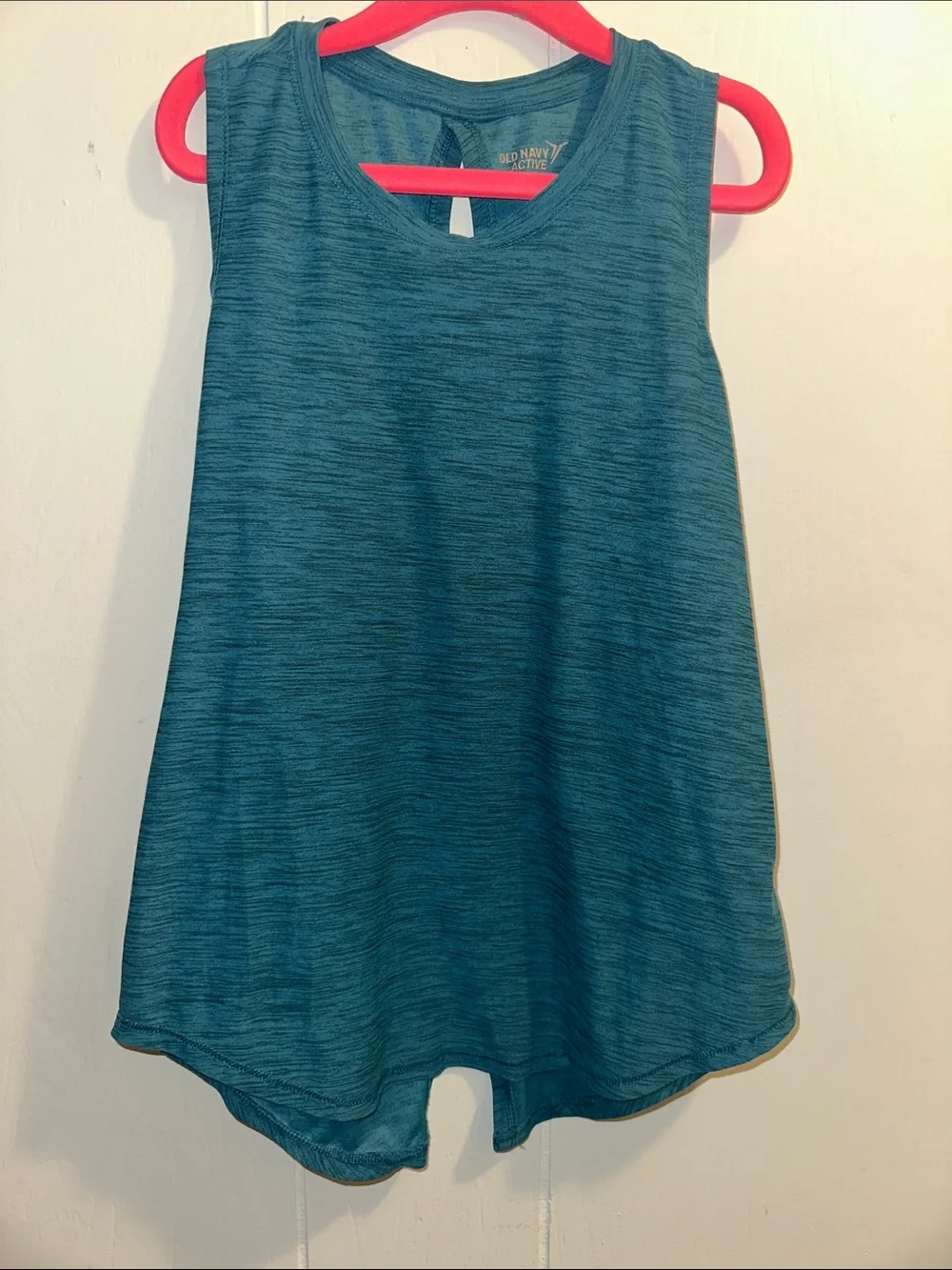 Old Navy Teal Space-Dye Swing Tank Top